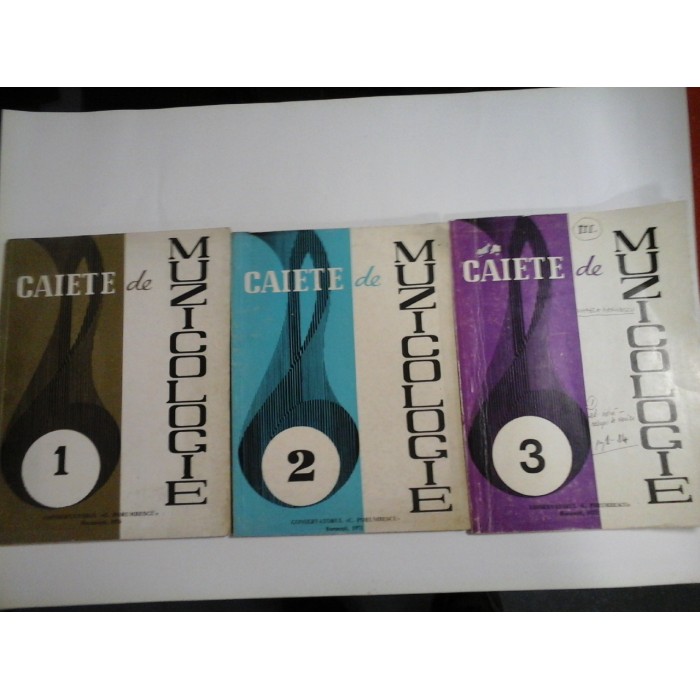 CAIETE  DE  MUZICOLOGIE  (3volume) -  conducator stiintific Viorel  COSMA